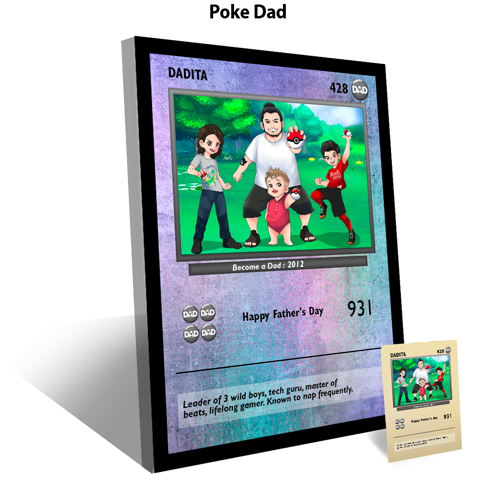 Poke papà - arte disegnata a mano 1