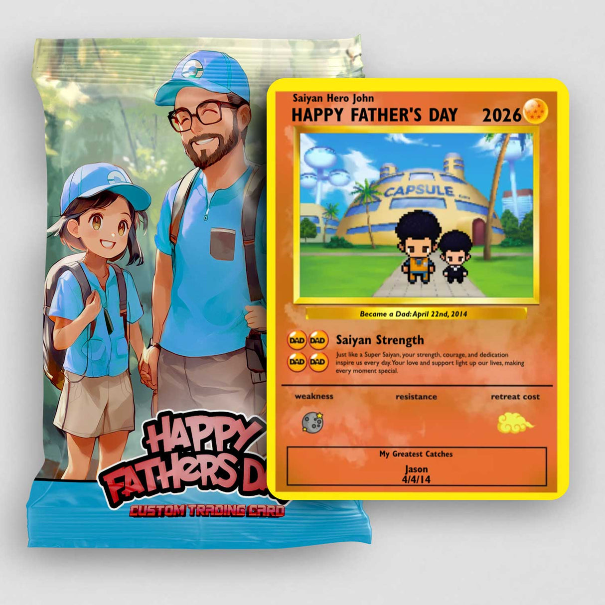 Super Saiyan Dad Card - Build Your Own