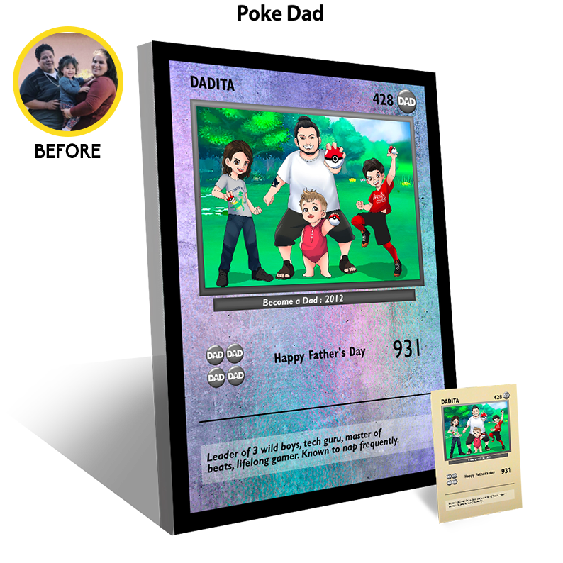 Poke papà - arte disegnata a mano 1